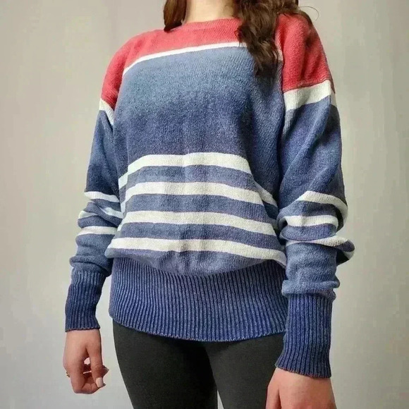 Ralph Lauren Oversized Chunky Striped Sweater - XL - Picture 5 of 9